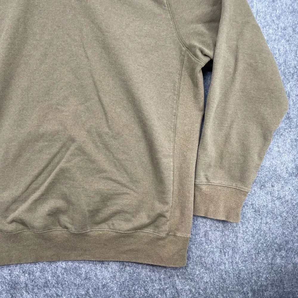 The North Face Hoodie Mens XL Pullover Olive Green Patch Logo Sweatshirt